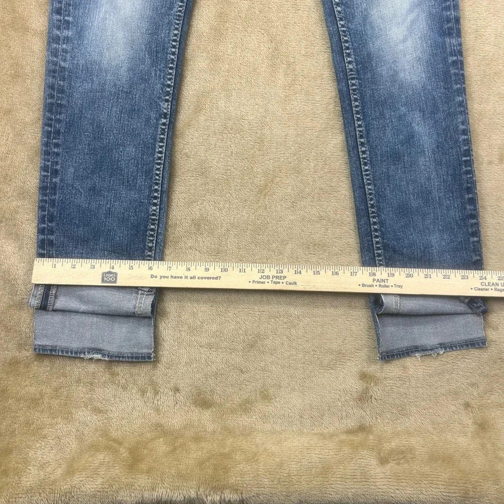 BKE‎ Alec Skinny Jeans Mens 32R Medium Wash Distressed Stretch Denim Blue